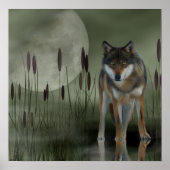 Moon Wolf - Wolf, Tiere Poster (Vorne)