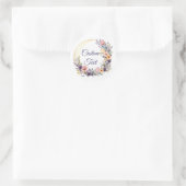 Moon Wreath Runder Aufkleber (Tasche)