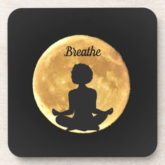 Moon Yogi Breathe Acrylic Untersetzer (Vorderseite)