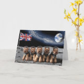Moon Yorkies Karte (Gelbe Blume)