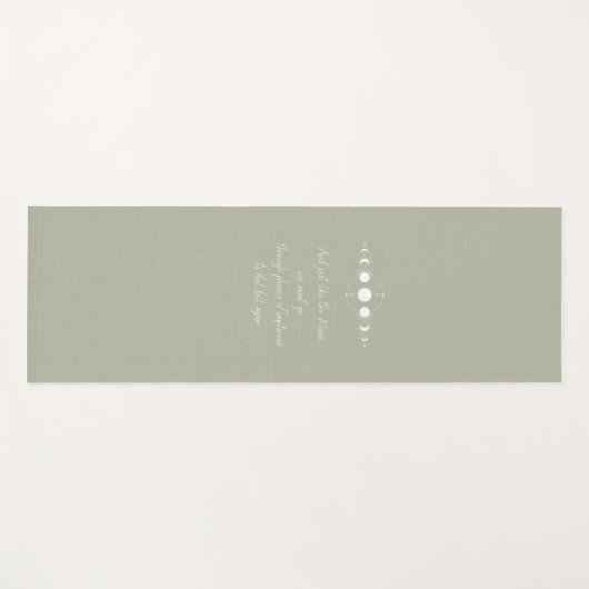 Moon Zitat - Celestial Green Yogamatte (Vorderseite (Horizontal))