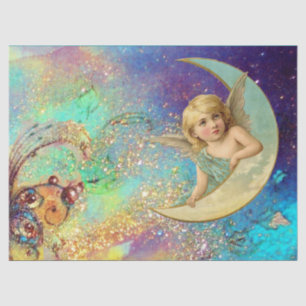 MOONANGEL IN BLAUEN GOLD GELBEN GLITZERN SEIDENPAPIER