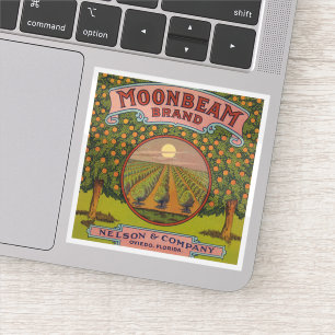 Moonbeam Brand   Vintages Zitruszeichen Aufkleber