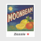 Moonbeam Brand | Vintages Zitruszeichen Aufkleber (Blatt)