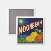 Moonbeam Brand | Vintages Zitruszeichen Magnet (Vorderseite/Rückseite)