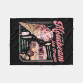 Moonbeam-Eiscreme-Wagen Vintage Retro Fleecedecke (Vorderseite (Horizontal))