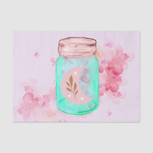 Moonbeam Mason Jar Decoupage Seidenpapier (Vorderseite)