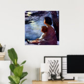 "Moonbeam" von Jessie Willcox Smith Poster (Heimbüro)