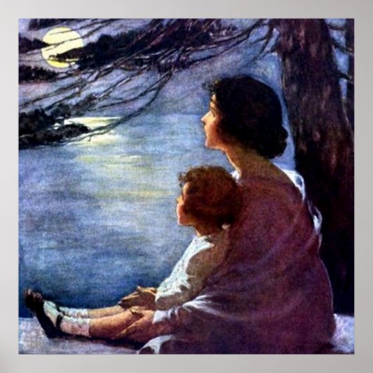 "Moonbeam" von Jessie Willcox Smith Poster (Vorne)