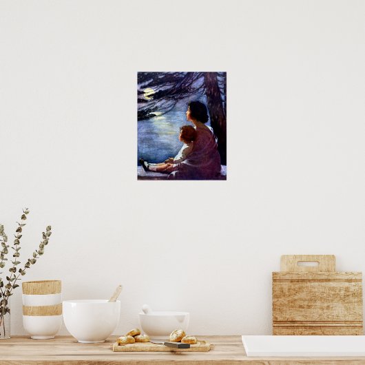 "Moonbeam" von Jessie Willcox Smith - Print Poster (Küche)