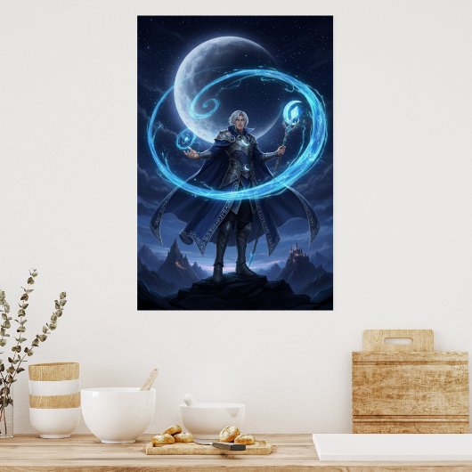 Moonbound Arcane Mage Poster Art (Küche)