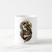 Moonbound Guardian She of the Wolf Moon Lunar Wolf Kaffeetasse (Mittel)