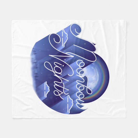 Moonbow Nights Fleece Blanket (Medium) (Vorderseite (Horizontal))