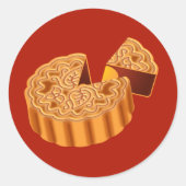 Mooncake Runder Aufkleber (Vorderseite)