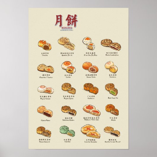 Mooncakes | 月 餅 (A3) Poster (Vorne)