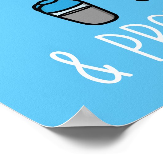 Mooncakes, Weiße und Eiweißshakes, Funny Gym Poster (Ecke)