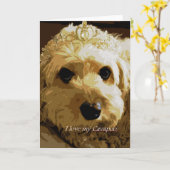 Mooncards, Cavapoo, Prinzessin, Karte (Gelbe Blume)