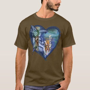 MoonChild blaue Feen Kunst Mond Feen T-Shirt