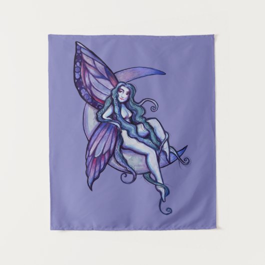 MoonChild Fairy Moon Fee Art Fee Wandteppich (Vorderseite)