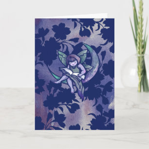 MoonChild Reading Fee Wasserfarbe Kunst Karte