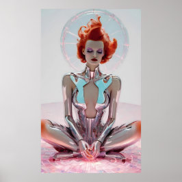 Mooncore Meditation - Ken Gage Surreal Art Poster