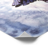 Moondance Fairy Fantasy Wasserfarbene Kunst, Dicht Poster (Ecke)