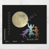 Moondance, Name und Stil Bierflaschenetikett (Einzelnes Label)