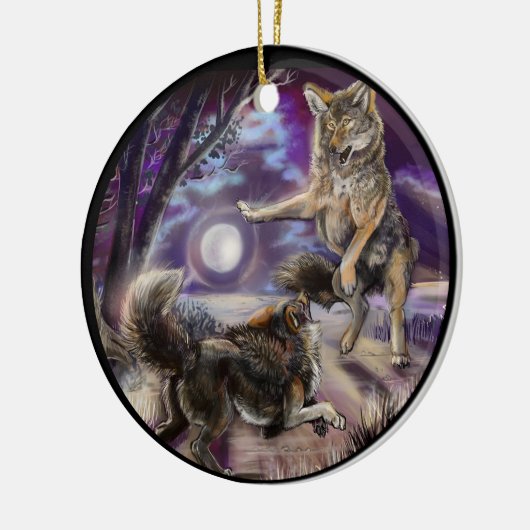Moondancer Coyotes Keramik Ornament (Links)