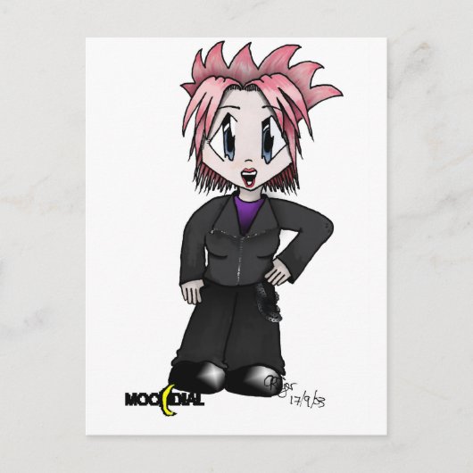 Moondial Rebel Tattoo Postkarte (Vorderseite)