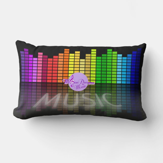 MoonDreams Music Equalizer Lumbar Pillow Lendenkissen (Vorderseite)