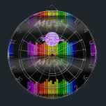 MoonDreams Music Equalizer Metal Cage Dartboard Dartscheibe<br><div class="desc">Cooles Metallkäfig Dartboard,  Türkis mit unserem MoonDreams Music Equalizer Design - Ideal für einen Rec Room oder einen Music Room!</div>