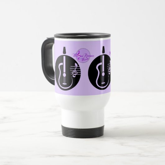 MoonDreams Music Gitarren Tasse reisen (Vorderseite Links)