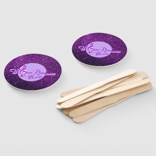 MoonDreams Music Lila Imitats Glitzer Fächer (Non-assembled)