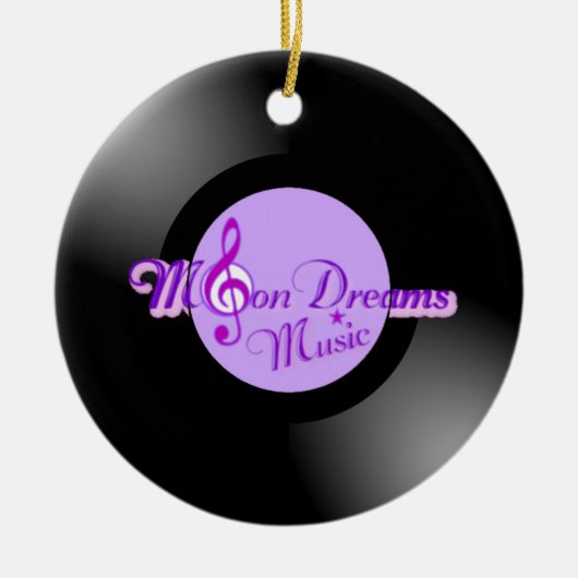 MoonDreams Music Record Circle Ornament (Vorne)