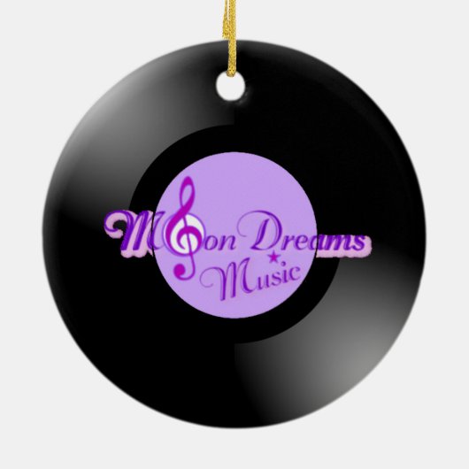 MoonDreams Music Record Circle Ornament (Hinten)