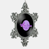 MoonDreams Music Record - Pewter Snowflake Ornamen Schneeflocken Zinn-Ornament (Links)