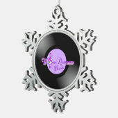 MoonDreams Music Record - Pewter Snowflake Ornamen Schneeflocken Zinn-Ornament (Rechts)