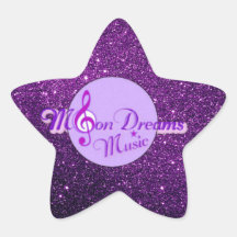 MoonDreams Musik-Logo-lila Imitat-Glitzer