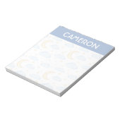 Moonenstars und Wolkenmuster Notizblock (Rotiert)