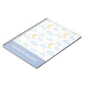 Moonenstars und Wolkenmuster Notizblock (Linke Seite)