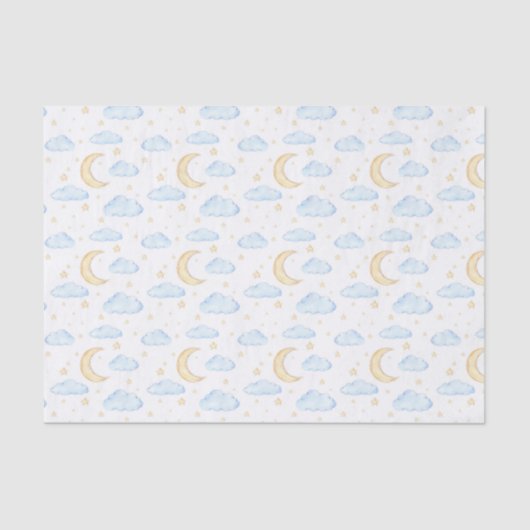 Moonenstars und Wolkenmuster Seidenpapier (Vorderseite)