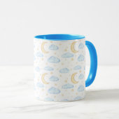 Moonenstars und Wolkenmuster Tasse (VorderseiteRechts)