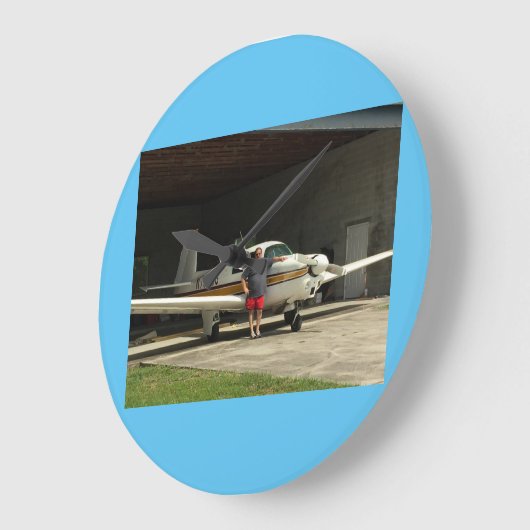 Mooney Airplane Clock Große Wanduhr (Winkel)