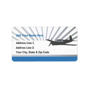 Mooney M20 Aviation Adressaufkleber