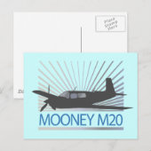 Mooney M20 Aviation Postkarte (Vorne/Hinten)