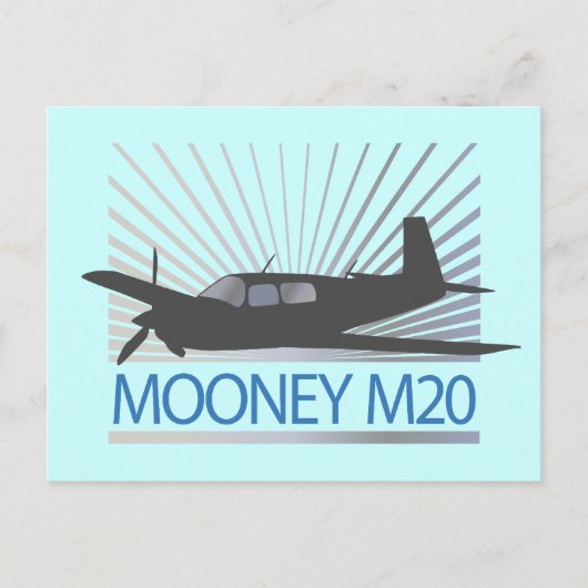 Mooney M20 Aviation Postkarte (Vorderseite)