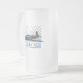 Mooney M20 Luftfahrt Mattglas Bierglas (Vorderseite Links)