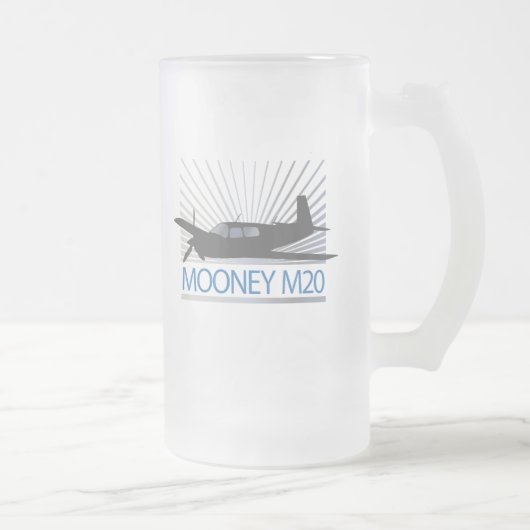 Mooney M20 Luftfahrt Mattglas Bierglas (Rechts)