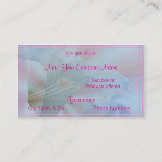 Moonflower Collage-fertigen besonders an Visitenkarte (Vorderseite)