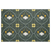 Moonflower Grid | Dunkles Waldgrün Stoff (Fat Quarter (45,7 x 55,9 cm))